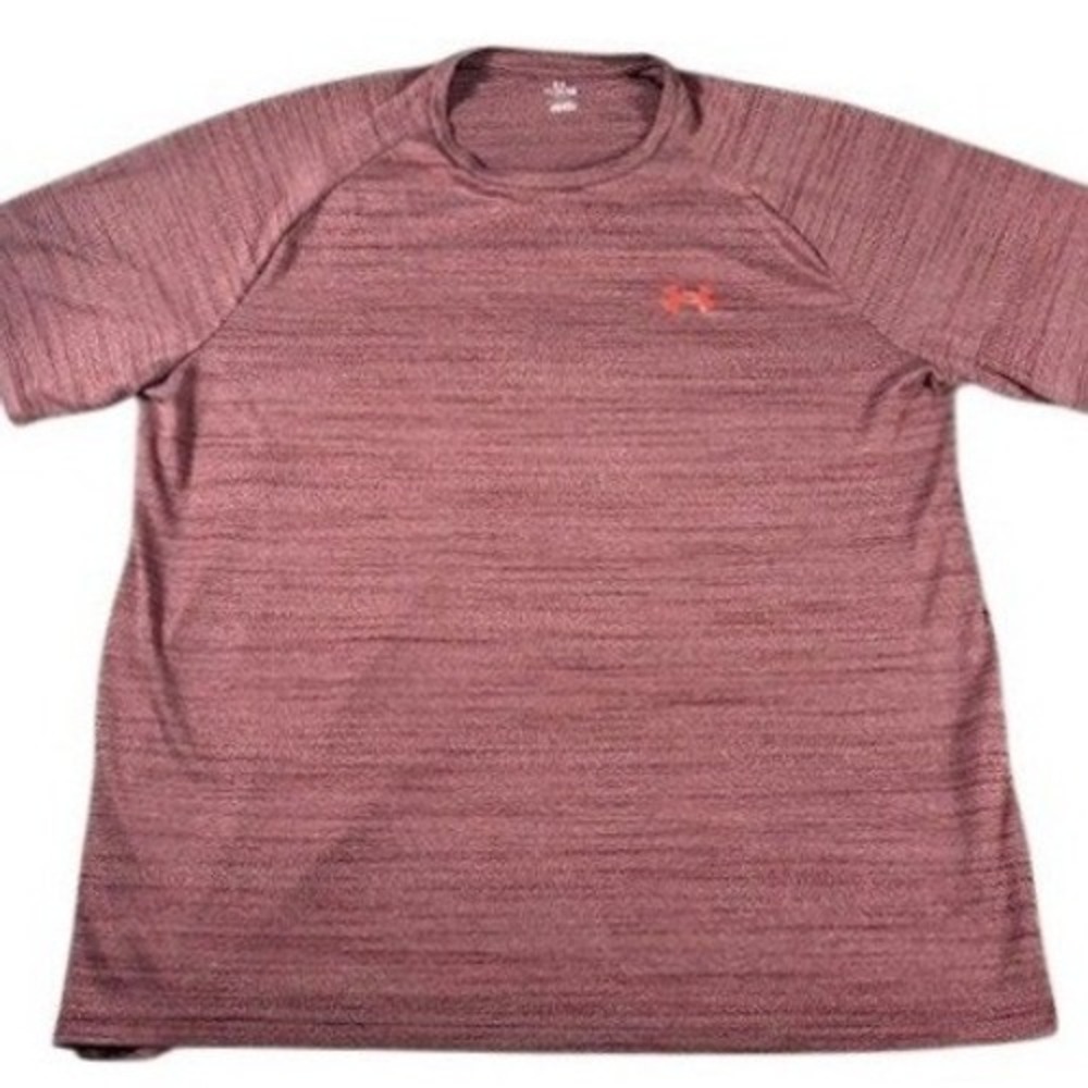 Under Armour Tee Shirt Men's XL Maroon Tech Loose Fit Heathered‎